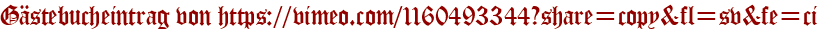 Gästebucheintrag von https://vimeo.com/1160493344?share=copy&amp;amp;amp;fl=sv&amp;amp;amp;fe=ci