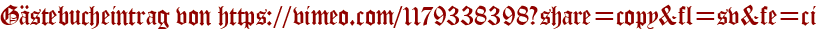 Gästebucheintrag von https://vimeo.com/1179338398?share=copy&amp;amp;amp;fl=sv&amp;amp;amp;fe=ci
