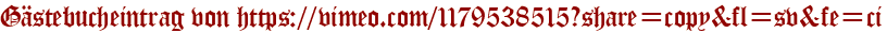 Gästebucheintrag von https://vimeo.com/1179538515?share=copy&amp;amp;amp;fl=sv&amp;amp;amp;fe=ci