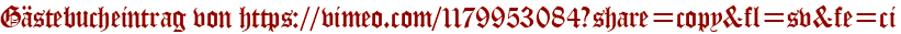 Gästebucheintrag von https://vimeo.com/1179953084?share=copy&amp;amp;amp;fl=sv&amp;amp;amp;fe=ci