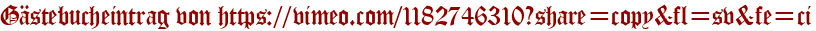 Gästebucheintrag von https://vimeo.com/1182746310?share=copy&amp;amp;amp;fl=sv&amp;amp;amp;fe=ci