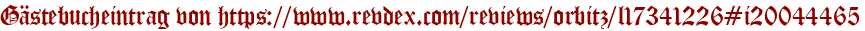 Gästebucheintrag von https://www.revdex.com/reviews/orbitz/l17341226#i20044465
