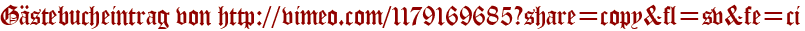 Gästebucheintrag von http://vimeo.com/1179169685?share=copy&amp;amp;amp;fl=sv&amp;amp;amp;fe=ci