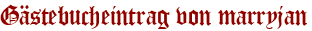 Gästebucheintrag von marryjan