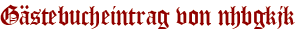 Gästebucheintrag von nhbgkjk