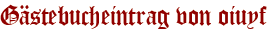 Gästebucheintrag von oiuyf