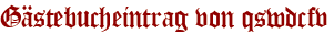 Gästebucheintrag von qswdcfv