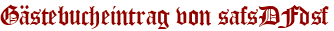 Gästebucheintrag von safsDFdsf