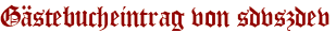 Gästebucheintrag von sdvszdev