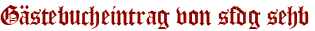 Gästebucheintrag von sfdg sehb