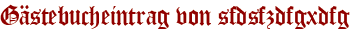 Gästebucheintrag von sfdsfzdfgxdfg