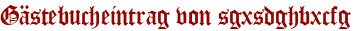Gästebucheintrag von sgxsdghbxcfg