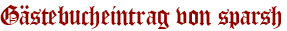 Gästebucheintrag von sparsh