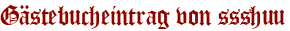 Gästebucheintrag von ssshuu