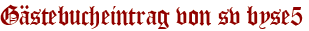 Gästebucheintrag von sv byse5