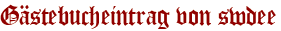 Gästebucheintrag von swdee