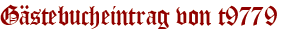 Gästebucheintrag von t9779