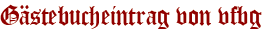 Gästebucheintrag von vfbg