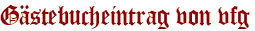 Gästebucheintrag von vfg