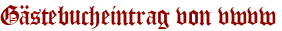 Gästebucheintrag von vwvw