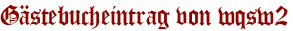 Gästebucheintrag von wqsw2