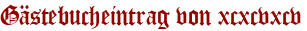 Gästebucheintrag von xcxcvxcv