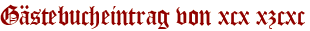 Gästebucheintrag von xcx xzcxc