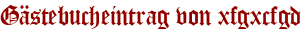 Gästebucheintrag von xfgxcfgd