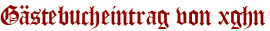 Gästebucheintrag von xghn