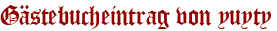 Gästebucheintrag von yuyty