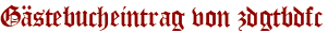Gästebucheintrag von zdgtbdfc