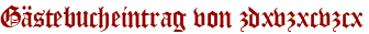 Gästebucheintrag von zdxvzxcvzcx